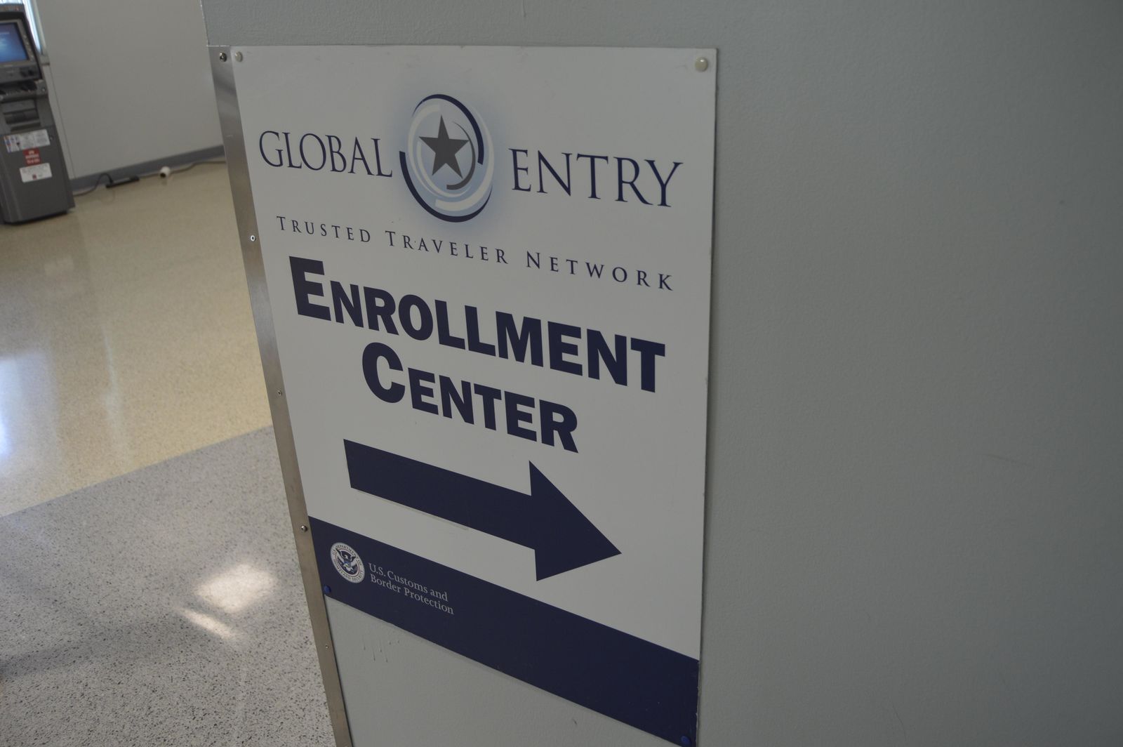 Sign of Global Entry Enrollment Center 