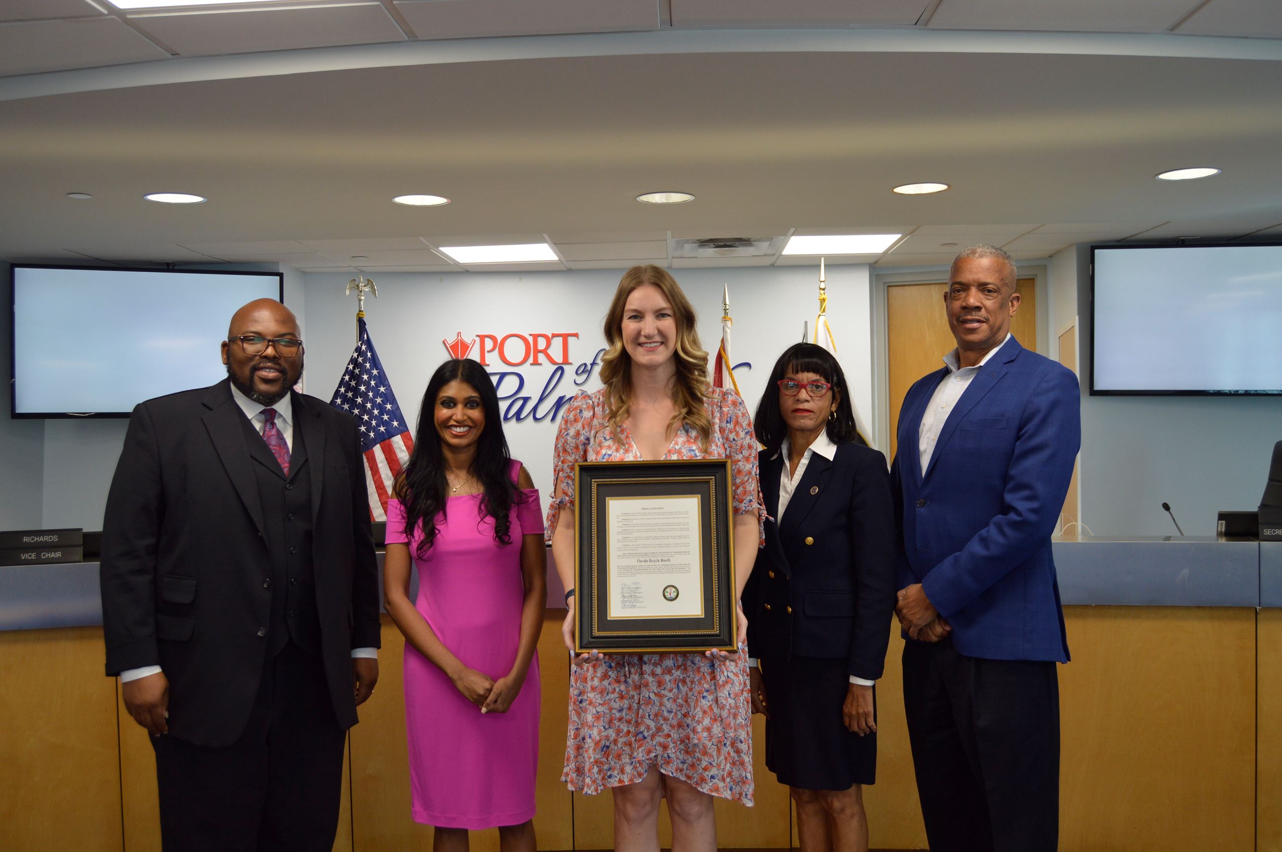 Port Commissioners and Palm Beach TPA Public Relations Director Melissa Murray