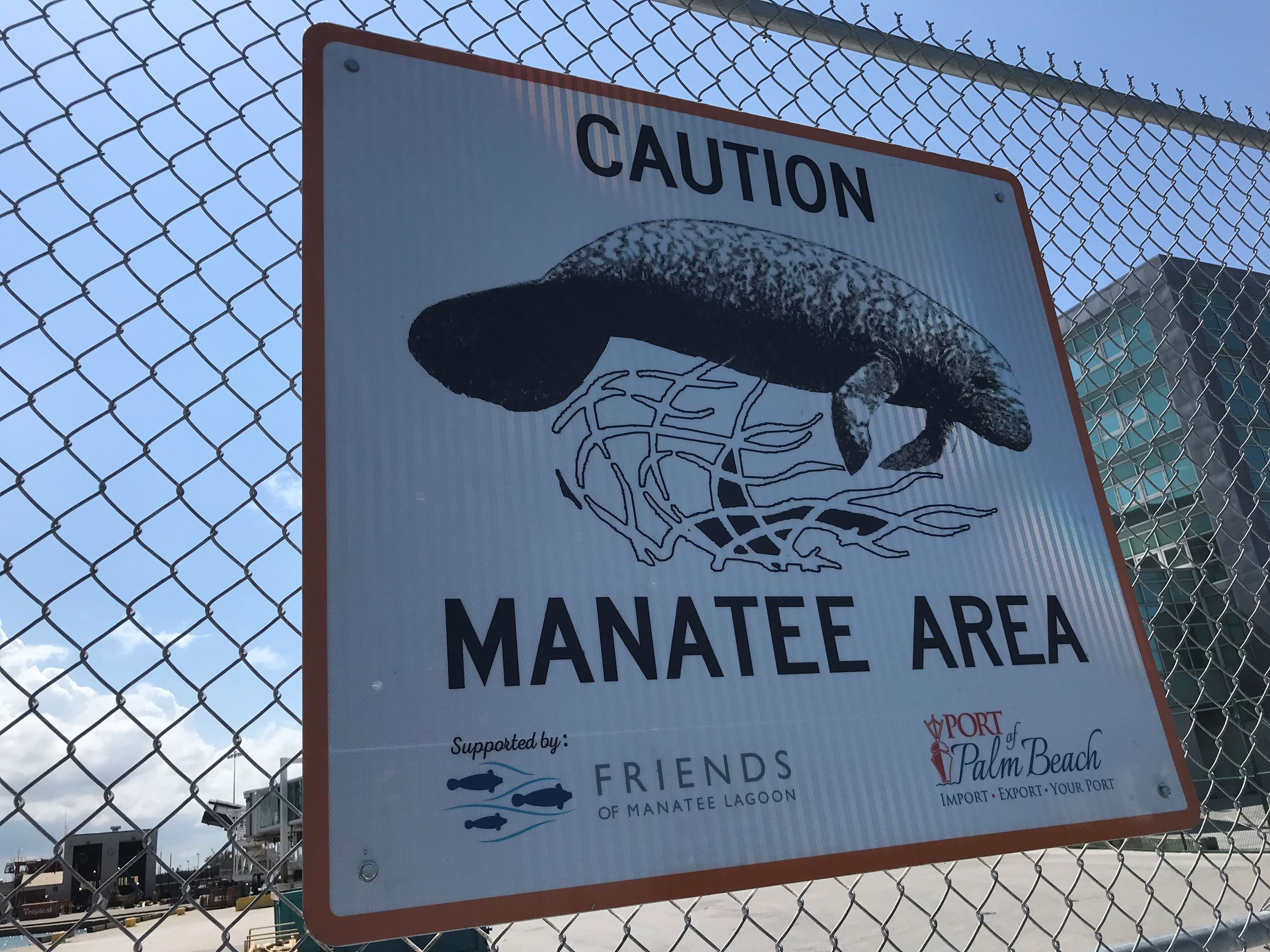 Caution Manatee Area Sign