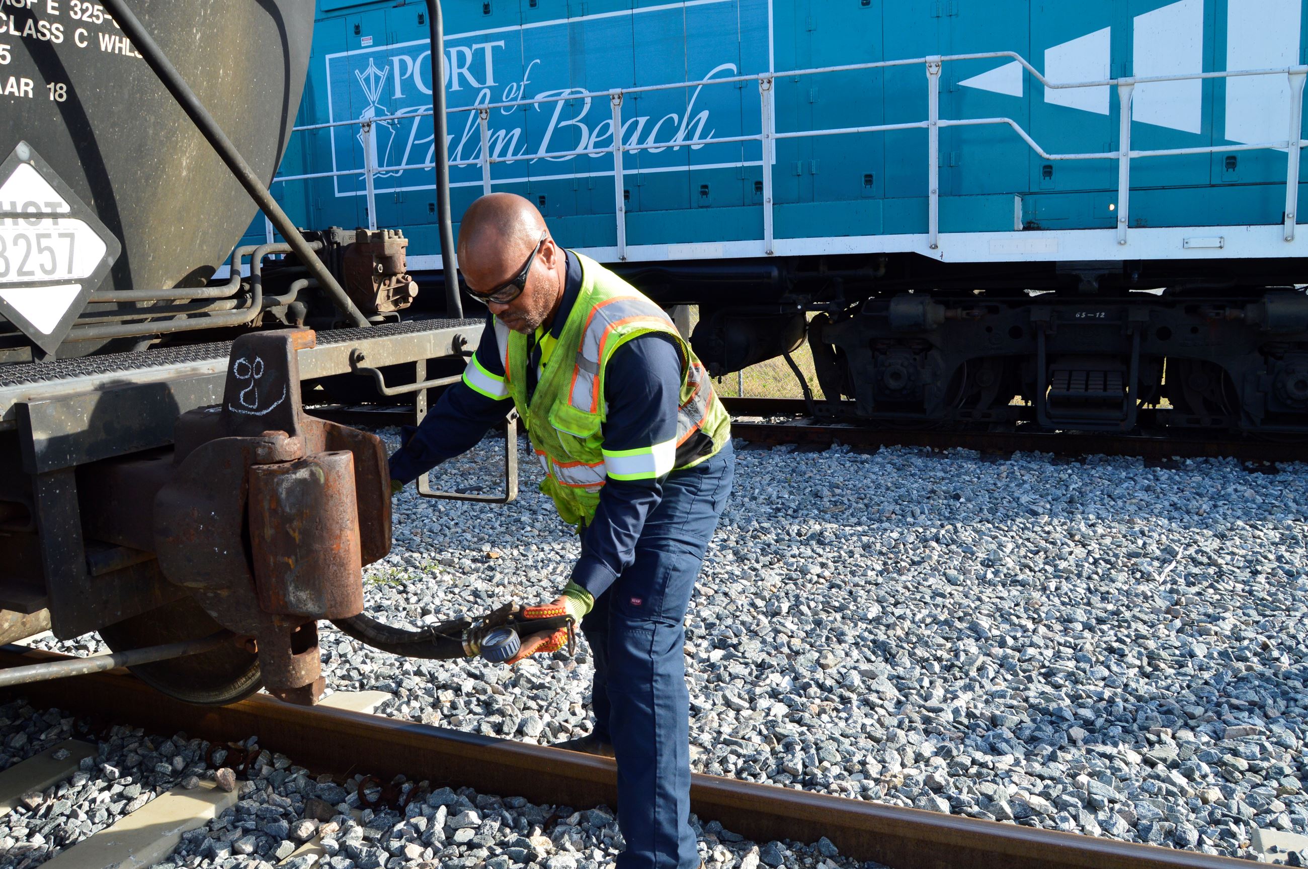 Railcar switchman Todd Scaife 
