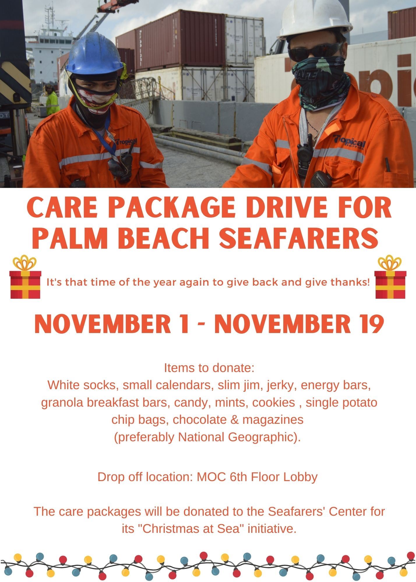 Care Package Drive flyer