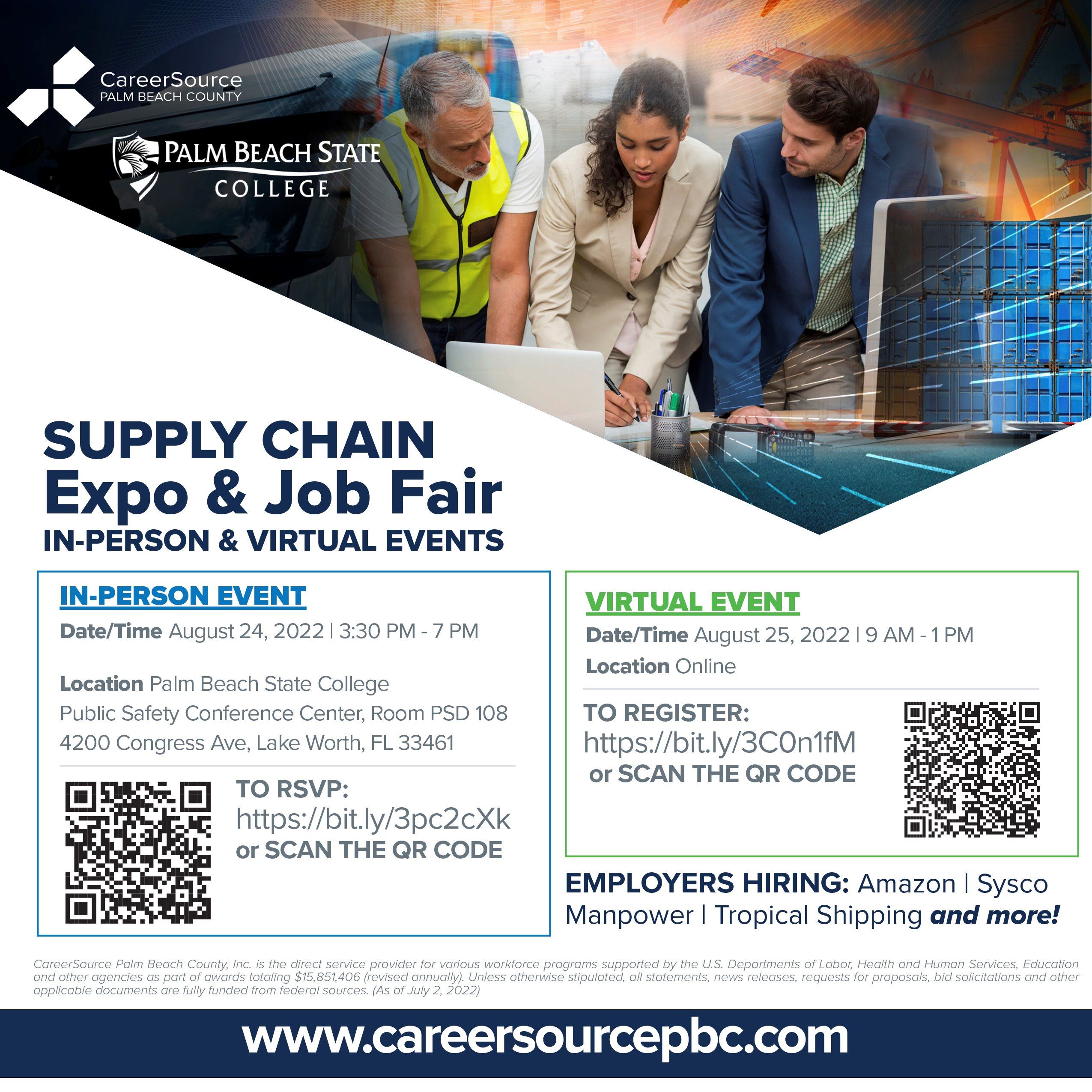 Palm Beach State College Job Fair Flyer 