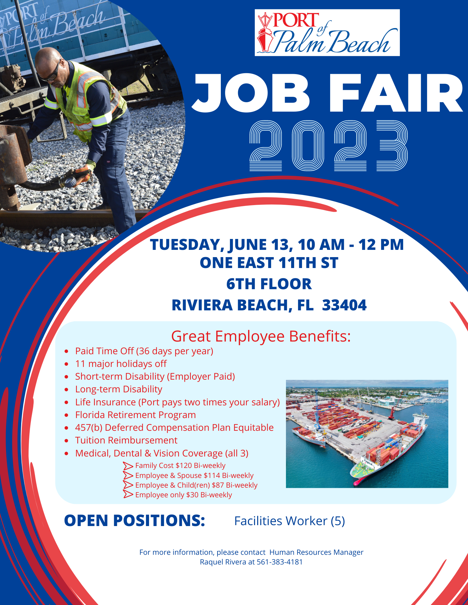 Port of Palm Beach Job Fair Flyer June 13