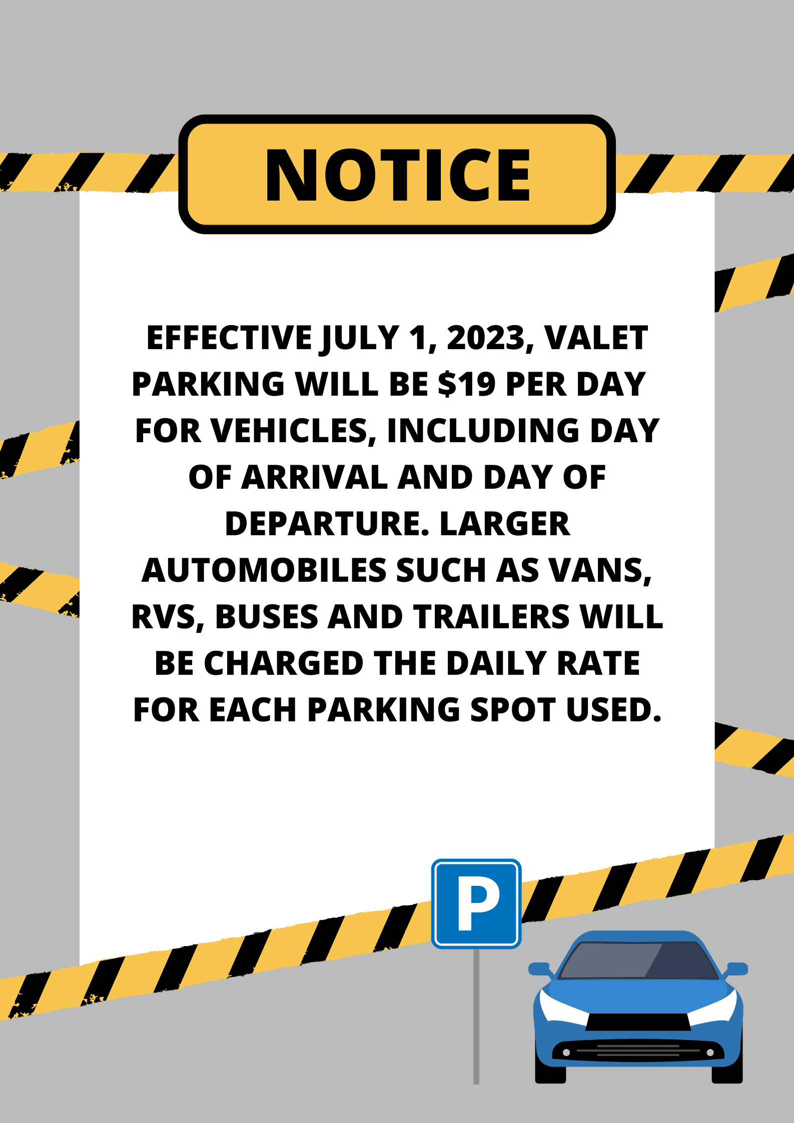 Parking rate change garphic 