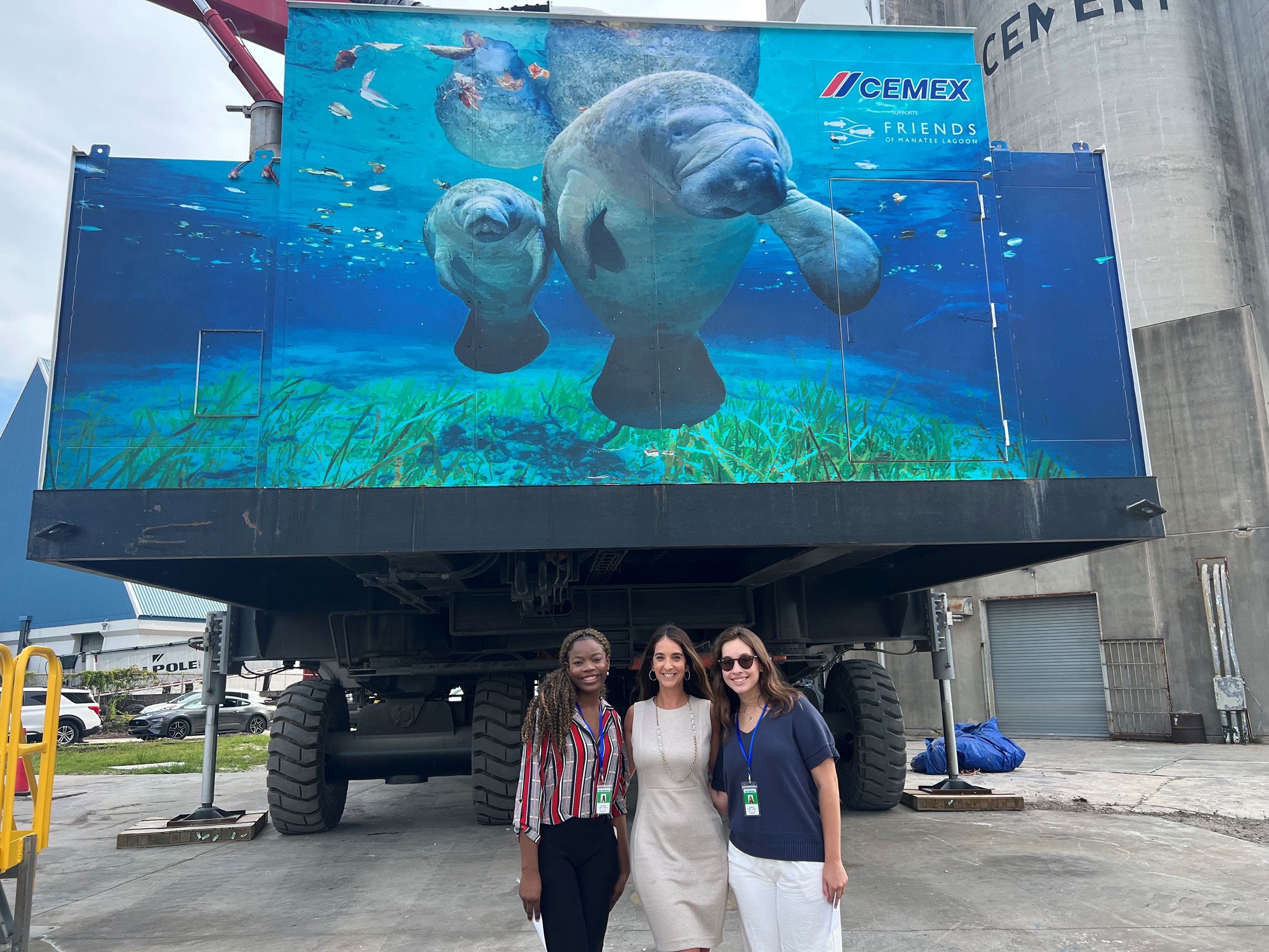 PIO Yaremi Farinas and Port of Palm Beach interns Finance Bonheur and Alexandra Watson