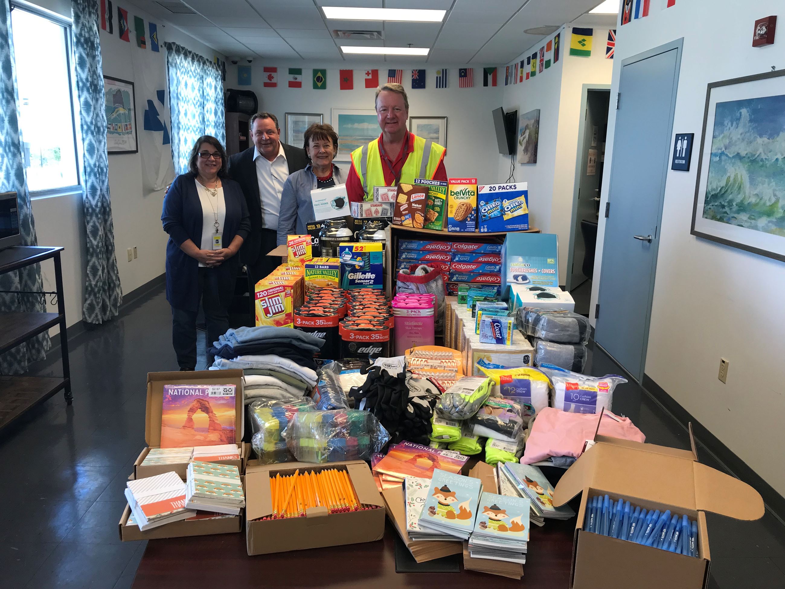 VP of Heavy Lift Services and Gulfstream Line Tina Dias, Port Executive Director Michael Meekins, Po
