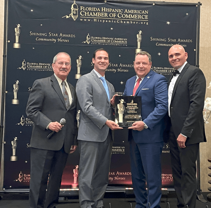 Michael Meekins and Chamber reps